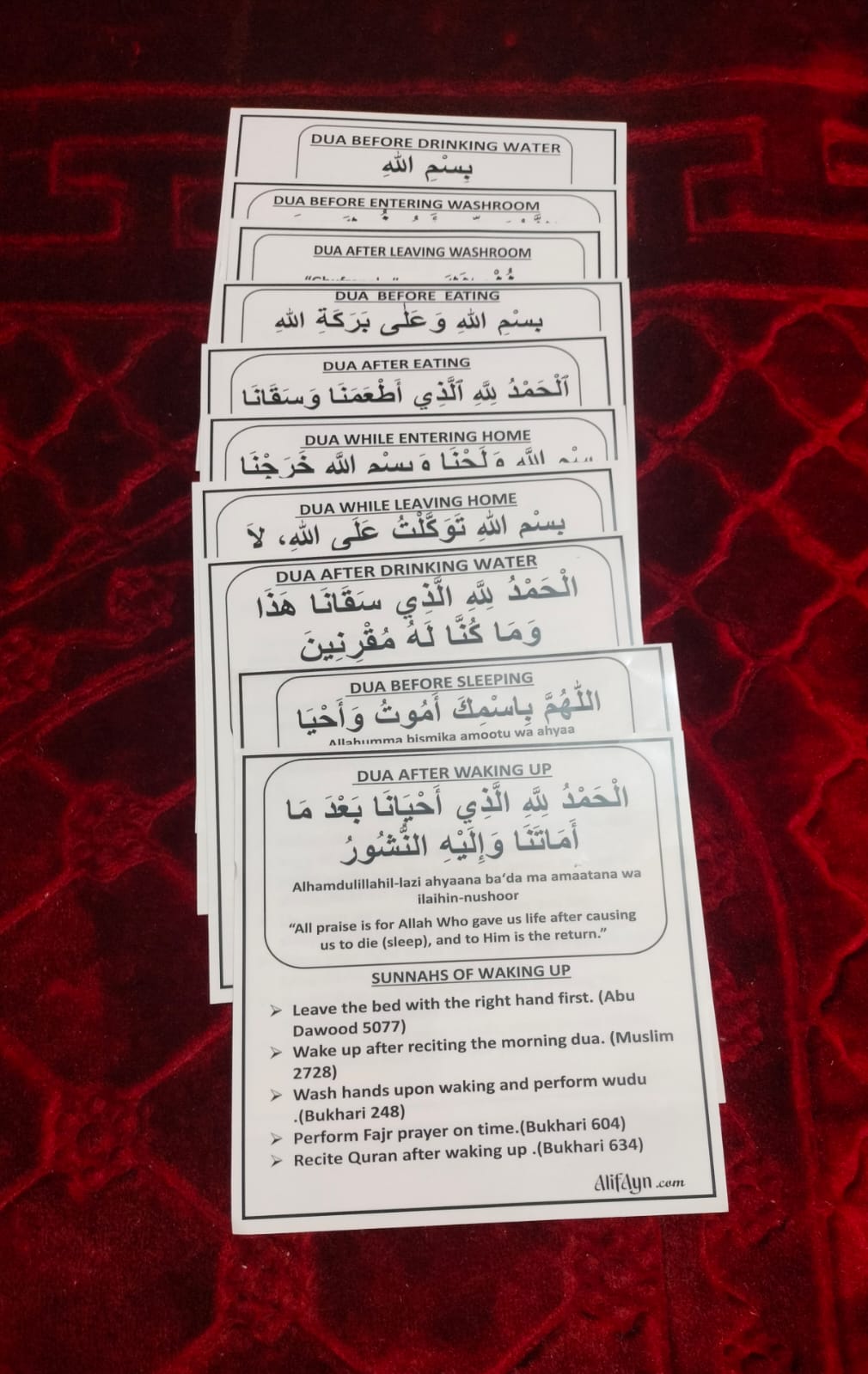 “Sunnah Method & Dua Stickers(English) – Learn & Follow Daily Sunnah Easily”