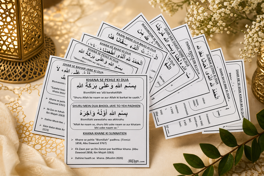 “Sunnah Method & Dua Stickers(Roman Urdu) – Learn & Follow Daily Sunnah Easily”
