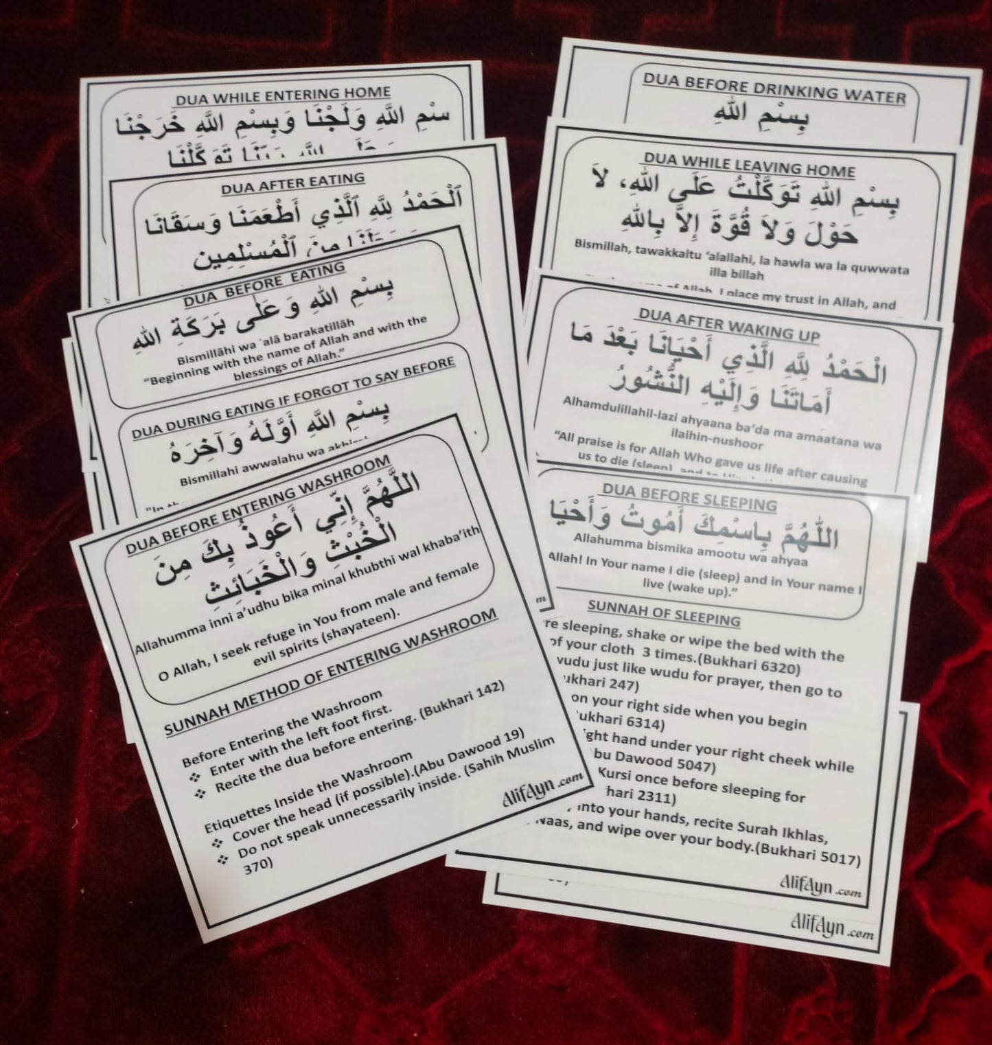 “Sunnah Method & Dua Stickers(English) – Learn & Follow Daily Sunnah Easily”